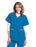 Landau Uniforms - Scrub Shirt Small True Red 4 Pockets Short Set-In Sleeve Female - 8232TRP