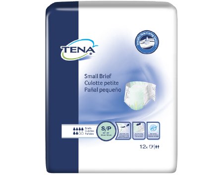 Essity HMS North America Inc TENA Small Brief Adult Incontinent Brief Tab Closure Small Disposable Moderate Absorbency - 66100