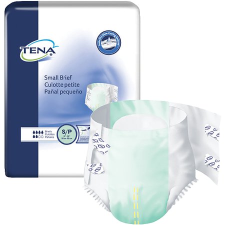 TENA Small Brief - Unisex Adult Incontinence Brief Small Disposable Moderate Absorbency - 66100