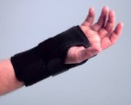 Darco International Deluxe Wrist Support Palmar Stay Foam Left Hand Black Medium - 451-4010-40L