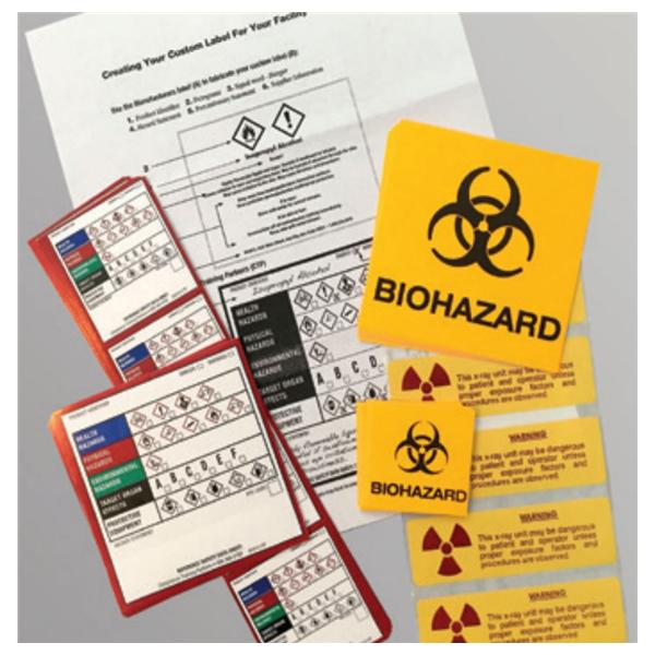 HPTC Label Hazardous Materials Chemical/Biohazard/Radiation English 85/Pk - V180