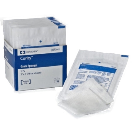 Cardinal Curity Gauze Sponge Cotton 12-Ply 3 X 3 Inch Square Sterile - 1903--