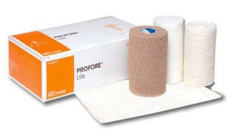 Smith & Nephew Profore Lite 3 Layer Compression Bandage System Light Compression Self-adherent / Tape Closure Tan / White NonSterile - 66000771