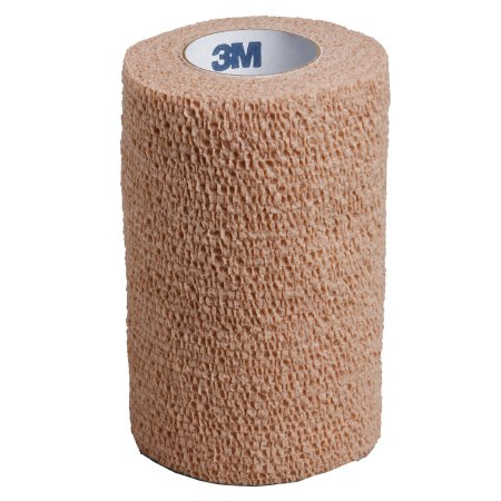 3M Coban - Cohesive Bandage 4 Inch X 5 Yard Standard Compression Self-adherent Closure Tan NonSterile - 1584