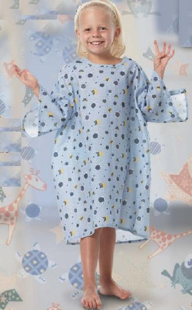 Fashion Seal Uniforms All Stars Patient Exam Gown Large Pediatric Kid Design (Frog-E Green) - 5506-L