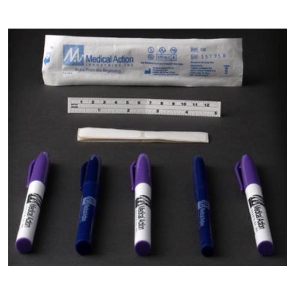 Medical Action Industries Marker Surgical Skin Gentian Ink Standard Tip Violet Non-Sterile 500/Ca - NS100