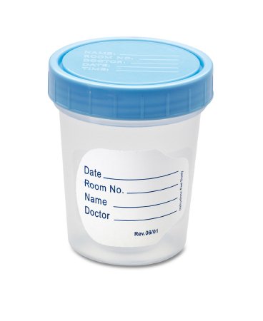 Medline - Specimen Container 120 mL (4 oz.) Screw Cap Patient Information OR Sterile - DYND30351
