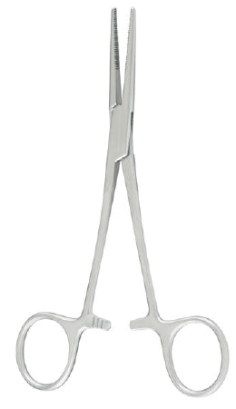 Miltex Miltex Hemostatic Forceps Kelly 5-1/2 Inch Floor Grade Stainless Steel Sterile Ratchet Lock Finger Ring Handle Straight Serrated Tips - ST7-36