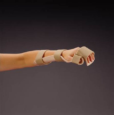 Patterson Medical Supply Rolyan Resting Pan Mitt Splint Resting Pan Mitt Polyform Thermoplastic Left Hand White Medium - A7643