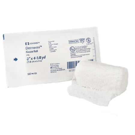Cardinal Dermacea Fluff Bandage Roll Gauze 3-Ply 3 Inch X 4 Yard Roll Shape NonSterile - 441123