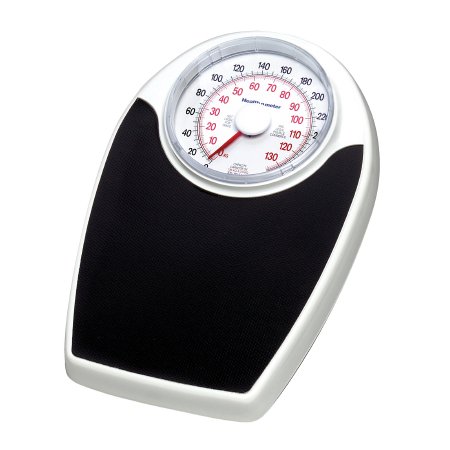 Health O Meter - Floor Scale Dial Display 330 lbs. / 150 kg Capacity Black / White Analog - 142KL