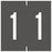 Tabbies Pre-Printed Label Chart Tab 1 | 1 Gray 1-7/8 Inch - 94901