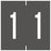 Tabbies - Pre-Printed Label Chart Tab Gray 1 | 1 White Numeric 1-7/8 Inch - 94901