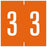Tabbies Pre-Printed Label Chart Tab 3 | 3 Orange 1-7/8 Inch - 94903
