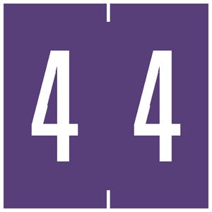 Tabbies Pre-Printed Label Chart Tab 4 | 4 Purple 1-7/8 Inch - 94904
