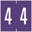 Tabbies - Pre-Printed Label Chart Tab Purple 4 | 4 White Numeric 1-7/8 Inch - 94904