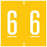 Tabbies - Pre-Printed Label Chart Tab Yellow 6 | 6 White Numeric 1-7/8 Inch - 94906