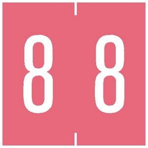 Tabbies Pre-Printed Label Chart Tab 8 | 8 Pink 1-7/8 Inch - 94908