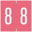 Tabbies - Pre-Printed Label Chart Tab Pink 8 | 8 White Numeric 1-7/8 Inch - 94908