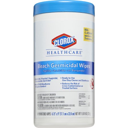 Saalfeld Redistribution Clorox Healthcare Bleach Surface Disinfectant Cleaner Germicidal Wipe 70 Count Canister Disposable Fruity Floral Scent - 35309