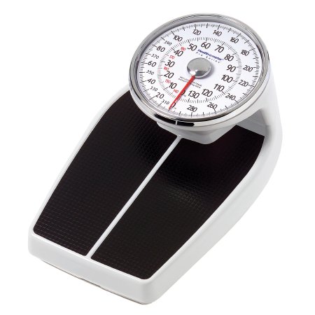 Health O Meter - Floor Scale Dial Display 400 lbs. / 180 kg Capacity Black / White Analog - 160KLS