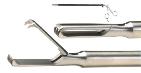 Miltex Miltex Grasping Forceps 35 cm OR Grade Stainless Steel (German) NonSterile NonLocking Finger Ring Handle w/Spring Straight 10 mm Claw Jaws - 35-504
