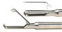 Miltex Miltex Grasping Forceps 35 cm OR Grade Stainless Steel (German) NonSterile NonLocking Finger Ring Handle w/Spring Straight 10 mm Claw Jaws - 35-504
