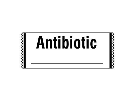 Shamrock - Drug Label Anesthesia Label ANTIBIOTIC / _____ White 1/2 X 1 Inch - SA-329
