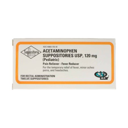 Perrigo Company - Pain Relief 120 mg Strength Acetaminophen Rectal Suppository 12 per Box - 45802073230