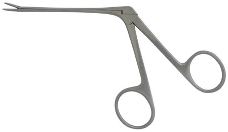 BR Surgical - Ear Forceps Hartmann 5-1/2 Inch Length Surgical Grade Stainless Steel NonSterile NonLocking Finger Ring Handle Straight Alligator Jaws with 1 X 2 Teeth - BR44-26314