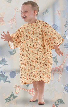 All Stars - Patient Exam Gown Small Kid Design (G-Raffe Yellow) Reusable - 5501-S