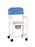 ipu Standard - Commode / Shower Chair Fixed Arm PVC Frame Mesh Back 18 Inch Seat Width - VL SC20 P BLUE