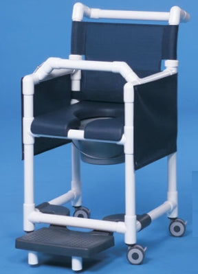 IPU IPU Commode / Shower Chair ipu Fixed Arm PVC Frame Mesh Back - SCC9250