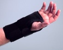 Deluxe - Wrist Brace Aluminum / Cotton Flannel / Nylon / Trilaminate Foam Left Hand Black Small - 451-4010-30L