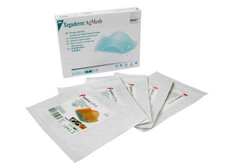 3M Tegaderm Ag - Silver Mesh Dressing 4 X 5 Inch Rectangle Sterile - 90501