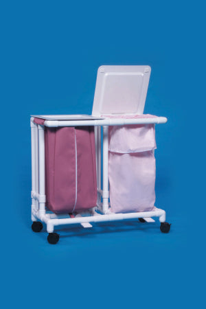 IPU Classic Double Hamper with Bags 4 Casters 39 gal. - LH22