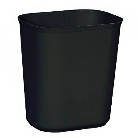 Lagasse - Fire-Resistant Trash Can 14 gal. Rectangular Black Thermoset Polyester Open Top - RCP254100BK