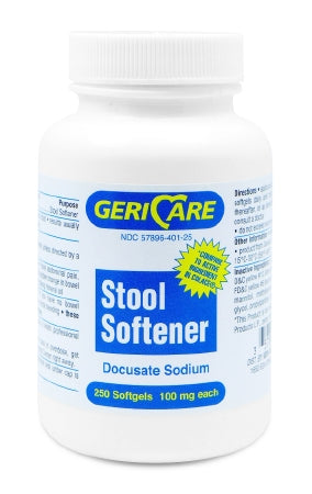 McKesson McKesson Stool Softener Softgel 250 per Bottle 100 mg Strength Docusate Sodium - 401-25-GCP