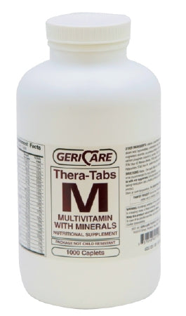 McKesson Geri-Care Multivitamin Supplement with Minerals Caplet 1000 per Bottle - 621-10-GCP