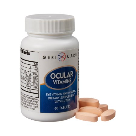 Geri-Care - Eye Vitamin Supplement Vitamin A / Ascorbic Acid / Vitamin E 14320 IU - 226 mg - 200 IU Strength Tablet 60 per Bottle - 631-06-GCP