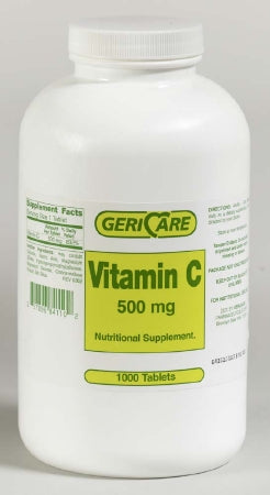 McKesson Geri-Care Vitamin C Supplement Ascorbic Acid 500 mg Strength Tablet 500 per Bottle - 841-50-GCP