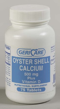 McKesson Geri-Care Joint Health Supplement Calcium Carbonate 500 mg Strength Tablet 75 per Bottle - 742-75-GCP