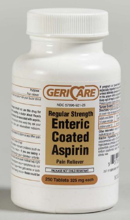 McKesson Geri-Care Pain Relief 325 mg Strength Aspirin Tablet 250 per Bottle - 921-25-GCP