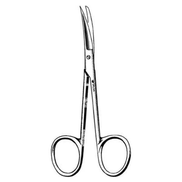Sklar Instruments Scissors Knapp Iris 4" Sharp/Blunt Smooth Curved Stainless Steel Ea - 64-3230