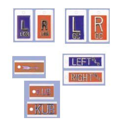 Wolf X-Ray - Identifier Markers 1 Inch Blue / Red Left / Right 1 Set - 50170
