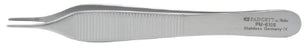 Padgett - Dressing Forceps Adson 4-3/4 Inch Length Surgical Grade Stainless Steel NonSterile NonLocking Thumb Handle Straight Delicate Cross Serrated Tips - PM-6105