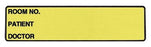 Carstens Wide-Trak Pre-Printed Label Communication Fill In Room No. / Patient / Doctor Yellow 1-1/8 X 5-3/8 Inch - 1655-03