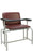 Winco Extra Large Blood Drawing Chair Single Adjustable Flip Armrest Black - 2575-08