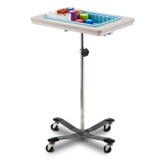 Clinton Industries STAND, PHLEBOTOMY 1BIN MOBILE PLAS 16 1/2''X11"X2 1/2" D/S - 6901