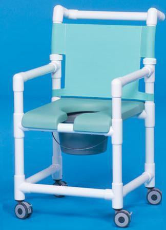 IPU IPU Commode / Shower Chair ipu Fixed Arm PVC Frame Mesh Back - SCC9250